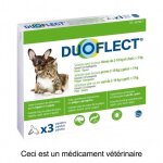 Duoflect lot de 3 pipettes antiparasites - pour chat plus de 5 kg et chien de 2  10 kg