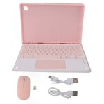 tui pour tablette - duokon - tab a8 - rose - avec clavier et souris - dcoupes prcises