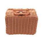 Duokon panier rangement vintage osier imitation voyage maison cadeau