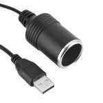 Adaptateur usb vers allume - cigare - duokon - 12v - prise femelle - universel - pvc noir