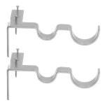 Duokon support de tringle  rideau double 2pcs double support de tringle  rideau en acier 20lb supportant ...