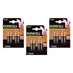 Duracell lot de 3 blisters de 4 accus rechargeables 12v aaa hr3 750mah