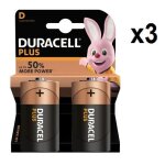 Duracell lot de 6 piles plus de type d pile jetable lr20 / mn1300