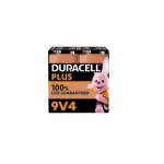 Duracell plus pack de 4 pcs 9v alkaline batteries 6lr61 mn1604 pile jetable