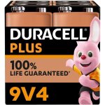 Duracell - piles alcalines 9v plus 6lr61 paquet de 4