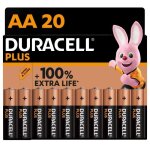 Duracell plus piles alcalines aa 15v lr6 mn1500 paquet de 20