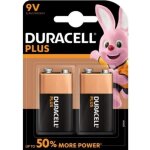 Duracell plus power piles alcalines type 9v lot de 2
