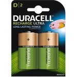 Duracell recharges ultra piles rechargeables type d 3000 mah lot de 2