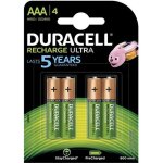Duracell recharge ultra piles rechargeables type aaa 900 mah lot de 4 piles