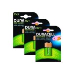 Duracell rechargeable batterie 9v nimh 170 mah (pack de 3)