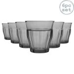 Duralex 6 pices picardie boisson tumbler lunettes set - gobelets en verre tremp pour leau jus whisky ...