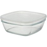 Duralex - bols empilables 20 cm avec couvercle en verre d�poli transparent
