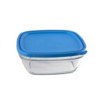 Bol en verre carr - duralex - lys - 11 cm - couvert - bleu