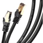 Duronic c�ble ethernet cat8 bk 15m 2ghz 2000mhz vitesse 40gbps s / ftp c�bles r�seaux lan internet network ...