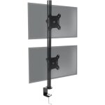 Duronic dm15v2 bras pour 2 moniteurs d'ordinateur - support double d'cran pc articul ergonomique de ...