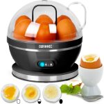 Duronic eb27 bk cuiseur  ?ufs 400w 1  7 oeufs thermostat et minuteur pour obtenir ?ufs durs ou mollets ...
