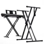 Duronic ks2b support pour synthtiseur clavier avec vis et sangles de fixation hauteur rglable lger ...