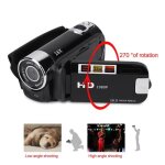 Dv numrique camscope numrique haute dfinition full hd 270  rotation 16x camra dv (eu noir) - cet ...