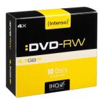 Dvd - rw 47go 4x intenso - boîte de 10 - support de stockage Dvd - rw 47go 4x intenso - boîte de 10 - support de stockage