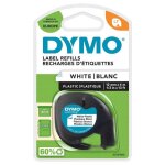 Ruban plastique - dymo - letratag s0721660 - 12mm x 4m - noir / blanc - �tiquettes r�sistantes