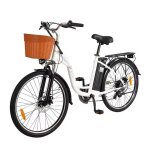 Dyu c6 v�lo �lectrique femme 250w 36v 125a batterie lithium 80km 25km / h 6 vitesses 26 pouces cyclisme ...
