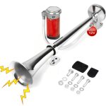 Dzanken klaxon auto 12v 150db 45cm trompette puissant corne avec support et compresseur dair pour tous ...
