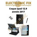 E - bazar tui coque housse cuir rotative pour apple ipad 97 2017 et 2018 noir (film protection + stylet ...