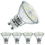 Eacll ampoules led gu10 blanc froid 4. 9w quivalent halogne 75w lot de 4 6000k 585 lumens clairag ...