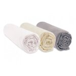 Draps housse - easy dort - 70x140 cm - 100% coton bio - lot de 3 - couleurs noisette, blanc, écru Draps housse - easy dort - 70x140 cm - 100% coton bio - lot de 3 - couleurs noisette, blanc, écru