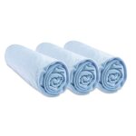 Easy dort lot 3 draps housse 70x140 cm bambou hypoallergenique lit bb enfant 70 x 140 cm bleu ciel ...