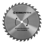 Lame de scie circulaire en carbure pour bois - eberth - ls2 - 500x32t - 500 x 30 x 30 mm - 32 dents - ...