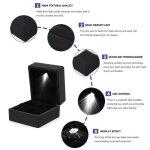 Bote  bagues - ebtools - modle led - noir - peluche - 6. 5x6x5 cm