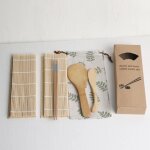 Ebtools ensemble de sushi kit sushi en 100% bamboo avec tapis pagaie �pandeurde riz et baguettes