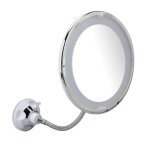 Miroir de maquillage  ventouse - ebtools - 10x - lumire blanche led - 8 pouces - installation facile ...
