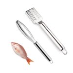 caille de poisson en acier inoxydable 2 pice ecailleur de poisson grattoir poisson professionnel conception ...