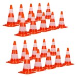Ecd germany 20x c�nes signalisation pyl�ne 51 cm pvc rouge - blanc triangle de circulation base lourde ...