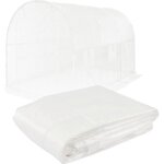 Ecd germany bâche de rechange pour serre de jardin tunnel 6m² plastique 135g / m² 3x2x2 m blanc fermeture ... Ecd germany bâche de rechange pour serre de jardin tunnel 6m² plastique 135g / m² 3x2x2 m blanc fermeture ...
