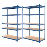 Ecd germany tagre de rangement - 200x100x50 cm - capacit max. 875 kg - 5 tablettes mdf - rayonnage ...
