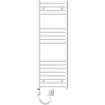 Ecd germany radiateur s�che - serviettes �lectrique avec r�sistance 1200w - 400 x 1200 mm - blanc - courb� ...