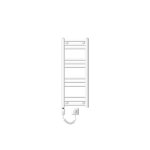 Ecd germany radiateur sche - serviettes lectrique avec rsistance 600w - 300 x 800 mm - blanc - droit ...