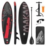 Ecd germany stand up paddle board gonflable makani 320 x 82 x 15 cm jusqu 120 kg pvc noir - rouge pompe ...