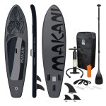 Ecd germany stand up paddle board gonflable makani 320 x 82 x 15 cm jusqu 150 kg pvc noir pompe  air ...