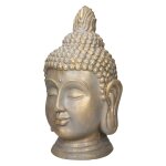 Ecd germany statue t�te de bouddha 53 cm - en polyr�sine - aspect bronze - d�coration int�rieur et ext�rieur ...