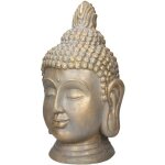 Ecd germany statue tte de bouddha 745 cm - en polyrsine - aspect bronze - dcoration intrieur et extrieur ...