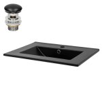 Ecd germany vasque � encastrer lavabo encastr� - 610x465x175 mm - en c�ramique - avec trop - plein et ...