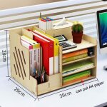 Organisateur de rangement de bureau en bois - ecent - multi - fonctionnels - marron - adulte Organisateur de rangement de bureau en bois - ecent - multi - fonctionnels - marron - adulte