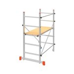 Echafaudage de travail hauteur travail 2. 85m plateau 110 x 40 cm aluminium charge 120kg brixo