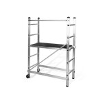 Echafaudage roulant hauteur 3m - chelle chafaudage de travail aluminium charge 120kg - travaux bricolage ...