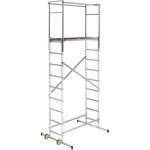 Echafaudage roulant en aluminium hailo hobbystep h5 - hauteur de travail max 4m50 Echafaudage roulant en aluminium hailo hobbystep h5 - hauteur de travail max 4m50