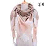 charpe en cachemire pour femme  carreaux chle  cou triangulaire bandana tricot pour femme tendance ...